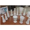 Image 2 : Assorted White Milk Glass / Hoosier Glass , Vases, Bowls, Cups plus more