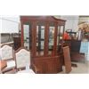 Image 2 : 8 pc Dining Room Set: Table 30"×41"×66" with 20" leaf, China Cabinet 18"×59"×86" & 6 Chairs