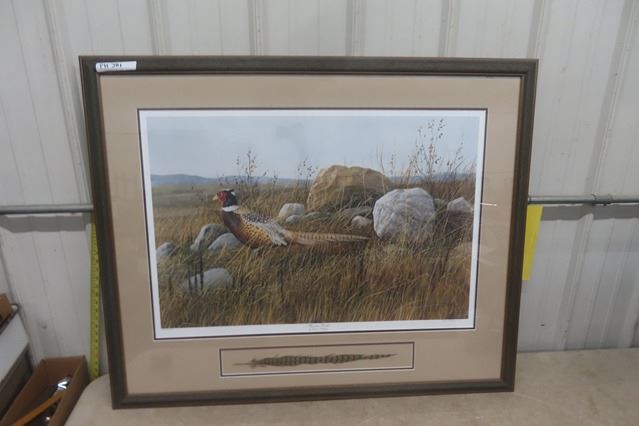 Robert Rocks Signed Very Large Framed Print ' Rooster Rocks' by Robert Billings 625/ 2006 ...