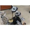 Image 2 : 12 pc Golf Clubs: Yonex Woods, Wilson Irons, Titelist Bag + Cart