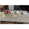 Image 1 : 3 Covered Serving Dishes, Sunbeam Can Opener, 6 Cup Measure Cup + Cookie Cutters