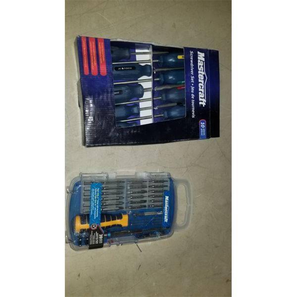 New Mastercraft Screwdriver Set + New 39 Piece Mastercraft Driver with ...