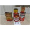 Image 1 : 5x Oil Cans - Shell Handy Oil 4oz , Shell Outboard Motor Oil 1/2 Pint, Shell Floor Wax Quart, Shell 