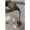 Image 2 : Vintage Adjustable Metal Desk Lamp + Sea Breeze Fan 11" T Fan Cage is 9" W