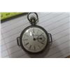 Image 2 : Tavannes W.Co Pocket Watch Combo Wrist Watch - Beautiful Detailed Design on Back Side