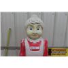 Image 2 : Mrs. Claus Blow Mold - Missing Part of Candy Cane - 40" Tall 