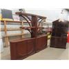 Image 1 : 2 Very Large Wooden Room Dividers with 2 Doors + Shelves + Upper Shelves 14.5"×50"×81"