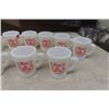 Image 2 : 12 Tom  + Jerry Milk Glass Cups + Punch Bowl