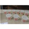 Image 3 : 12 Tom  + Jerry Milk Glass Cups + Punch Bowl