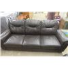 Image 2 : Nice Comfortable Leather Look Couch - 82" Wide
