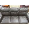 Image 3 : Nice Comfortable Leather Look Couch - 82" Wide