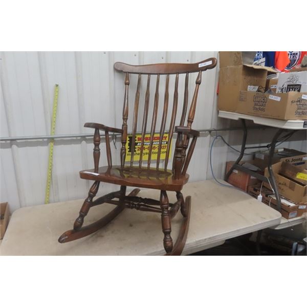 Solid Wood High Back Rocker