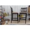 Image 5 : Pair of Tall Chairs, Bar Stools, Kitchen Island Chairs with Upholstered Seat