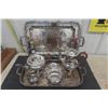 Image 1 : Silverplate Coffee & Tea Service with 2 Trays - Sheffield