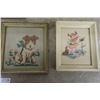 Image 3 : 9 Vintage Small Framed Pictures: Kids + Dogs, 2 Buzza Motto