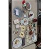 Image 1 : Assorted  Glass Plates, Ornaments, Bowls, Trays, Relpo Wall Pocket Clown + Elephant, Tank Baby