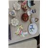 Image 4 : Assorted  Glass Plates, Ornaments, Bowls, Trays, Relpo Wall Pocket Clown + Elephant, Tank Baby