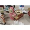Image 7 : Assorted  Glass Plates, Ornaments, Bowls, Trays, Relpo Wall Pocket Clown + Elephant, Tank Baby