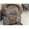 Image 9 : Pair of Funky Tribal Carved Wooden Chairs 50+ 55" Backs - Very Ornate + Detailed 