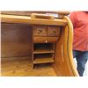 Image 8 : Oak 'S' Curve Roll Top Desk with Keys 29"x52"x54" 