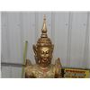 Image 2 : Religious Praying Golden Chalkware Statues - Bejeweled- 46" to Point