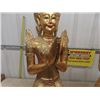 Image 3 : Religious Praying Golden Chalkware Statues - Bejeweled- 46" to Point