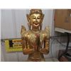 Image 6 : Religious Praying Golden Chalkware Statues - Bejeweled- 46" to Point