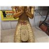 Image 7 : Religious Praying Golden Chalkware Statues - Bejeweled- 46" to Point