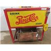 Image 2 : 1930s Era Pepsi Cola Ice Cooler 21" x30"x32" with Wooden Pepsi Crate + 13 Bottles + 5 cent Pepsi Sig