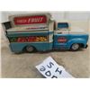 Image 3 : Fresh Fruit Delivery Japan Tin Friction Truck 2.5" x 3" x 5.5"
