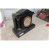 Image 2 : Heavy Metal Ansonia Mantle Clock with Key 14" W x 12" Tall