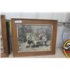 Image 3 : Pair of Antique Oak Framed Fishing + Camping Pictures- Largest 24"×30"