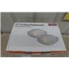 Image 2 : Twin Pack 12" Ceiling Flushmount Brushed Nickel Finish Indoor Fixtures