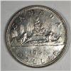 Image 1 : 1961 Queen Elizabeth II Canadian Silver Dollar UNC 8