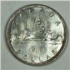 Image 1 : 1962 Queen Elizabeth II Canadian Silver Dollar UNC 14