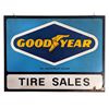 Image 1 : Goodyear Tire Sales Double-Sided Tin Sign