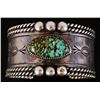 Image 1 : L.M. Nez Navajo Sterling Turquoise Cuff Bracelet