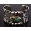 Image 2 : L.M. Nez Navajo Sterling Turquoise Cuff Bracelet