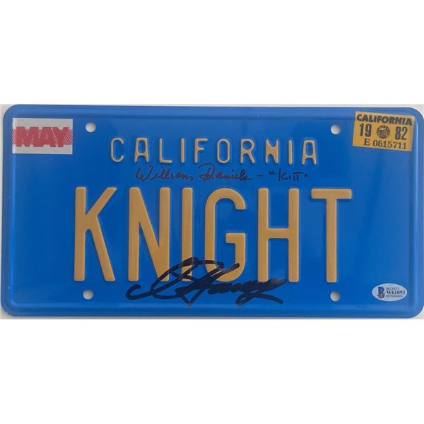 Knight Rider signed license plate
