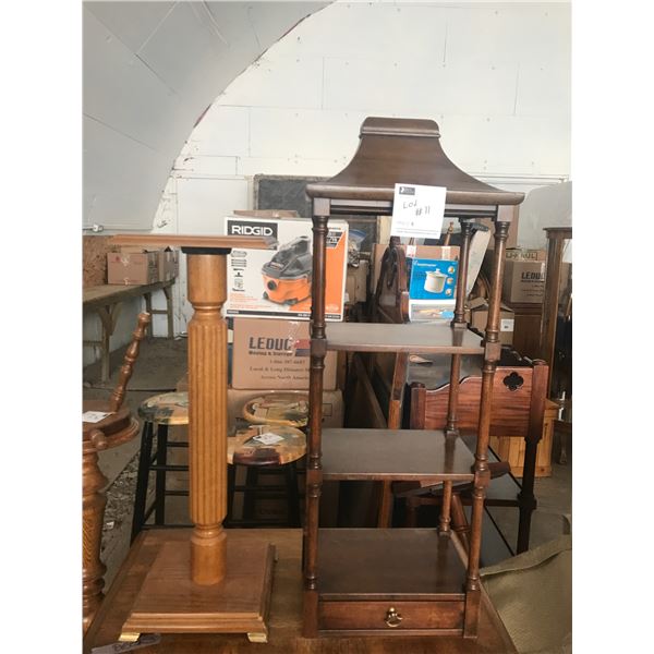 Antique Podium And Shelf