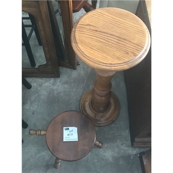 Decorative Wooden Podium And Wooden Stool