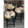 Image 1 : 3x Vintage Decorative Bar Stools