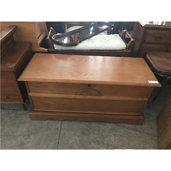 Vintage Wooden Chest And Contents