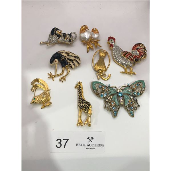 Assortment Of Beautiful Costume Broaches