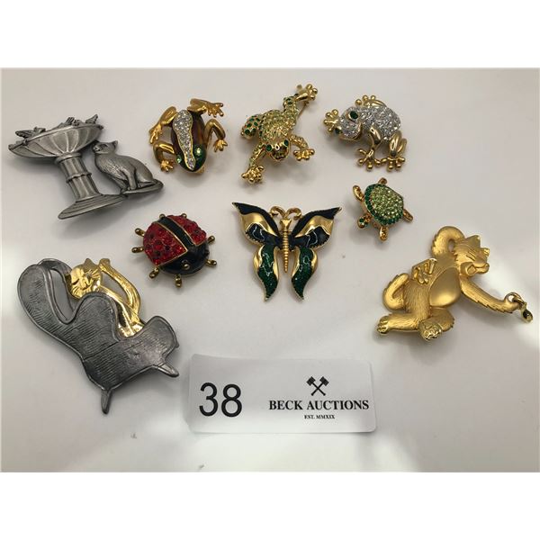 Assortment Of Beautiful Costume Broaches