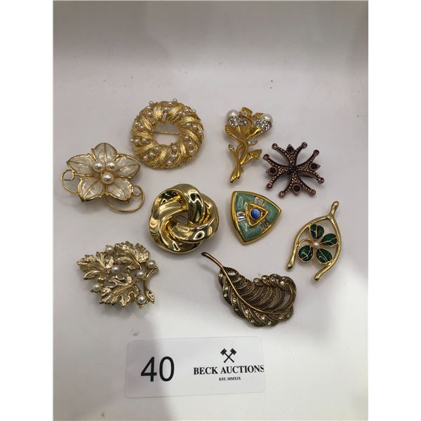 Assortment Of Beautiful Costume Broaches