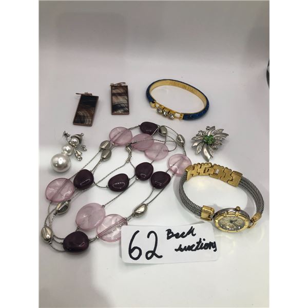 Assorted Silver And Costume Jewelry And Watches