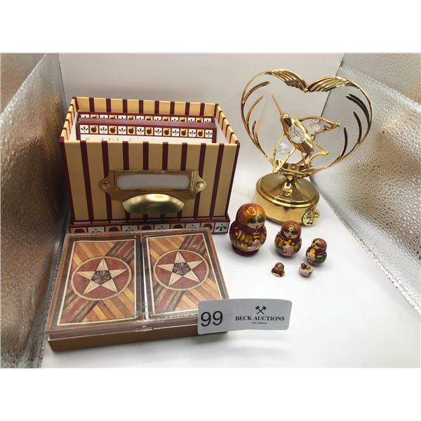 Recipe Boxes, Decorative Items And Playing Cards