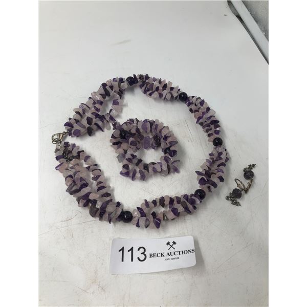 Set Of Amythest Jewelry