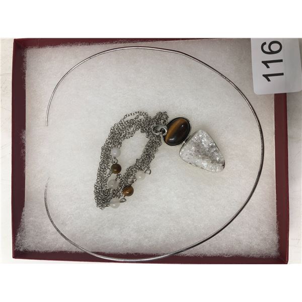 Beautiful Costume Necklace And Simple Silver Necklace